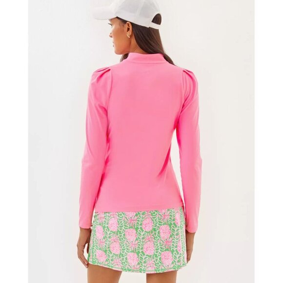 UPF 50+ Luxletic Sania Half Zip Sunguard - Rousseau Pink - Picture 2 of 4